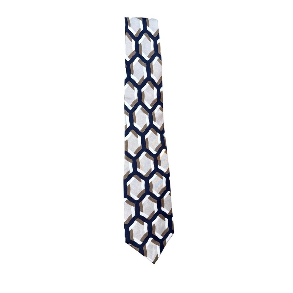 Chloé Silk Necktie Vintage Geo Design